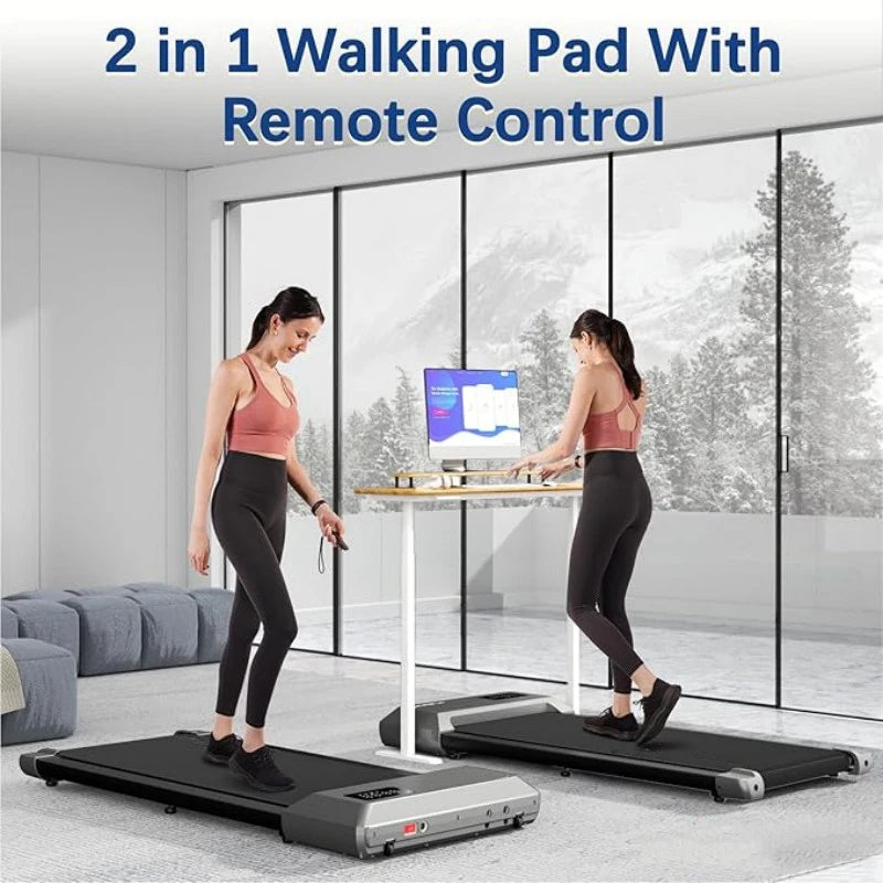 Tapis roulant 300lbs pour la maison 2,5hp tapis roulant tapis de marche LCD affichage numérique des données 2in1 marche course Fitness exercice Machine